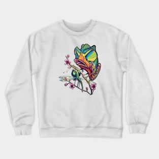 Chameleon Attack! New School Original Art Color Effect Art Crewneck Sweatshirt